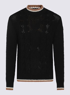 MONCLER 男士针织毛衣 J20919C00021M1172999 黑色 长袖针织衫