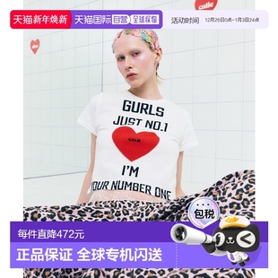 T恤CA25AST003WHF CALIE女士女装 GURLS JUST SHIR 韩国直邮AS