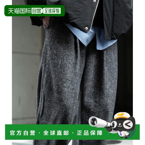 1h可退 日本直邮SENSE OF PLACE 男装 宽松一褶桶型裤 色织尼龙混