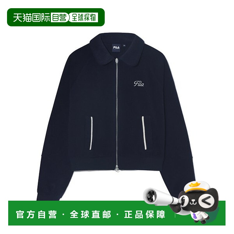 韩国直邮FILA [新款] 惠拉女士特里双向卡拉拉链上衣 FM2FS254FT0