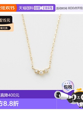 日本直邮日潮 agete 阿卡朵【限定款】K10钻石项链白色 均码
