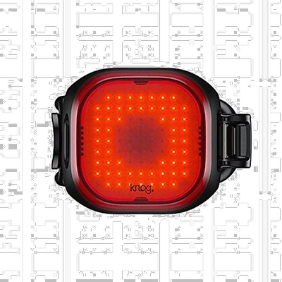 自营｜Knog自行车灯防水USB充电BLINDER MINI SQUARE 17g铝合