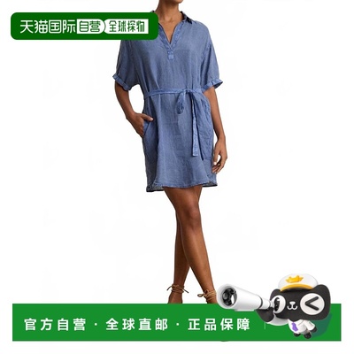 自营velvet by graham & spencer斯特拉靛蓝连衣裙 美国奥莱直发