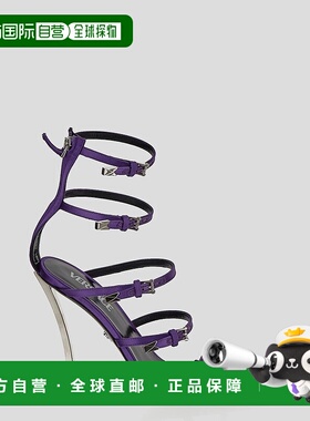 香港直邮VERSACE 女士凉鞋 10099961A006191LD2P AW2024 紫色高跟