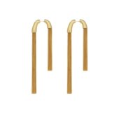 668965Y1500 不对称流苏金属耳环 Saint Laurent