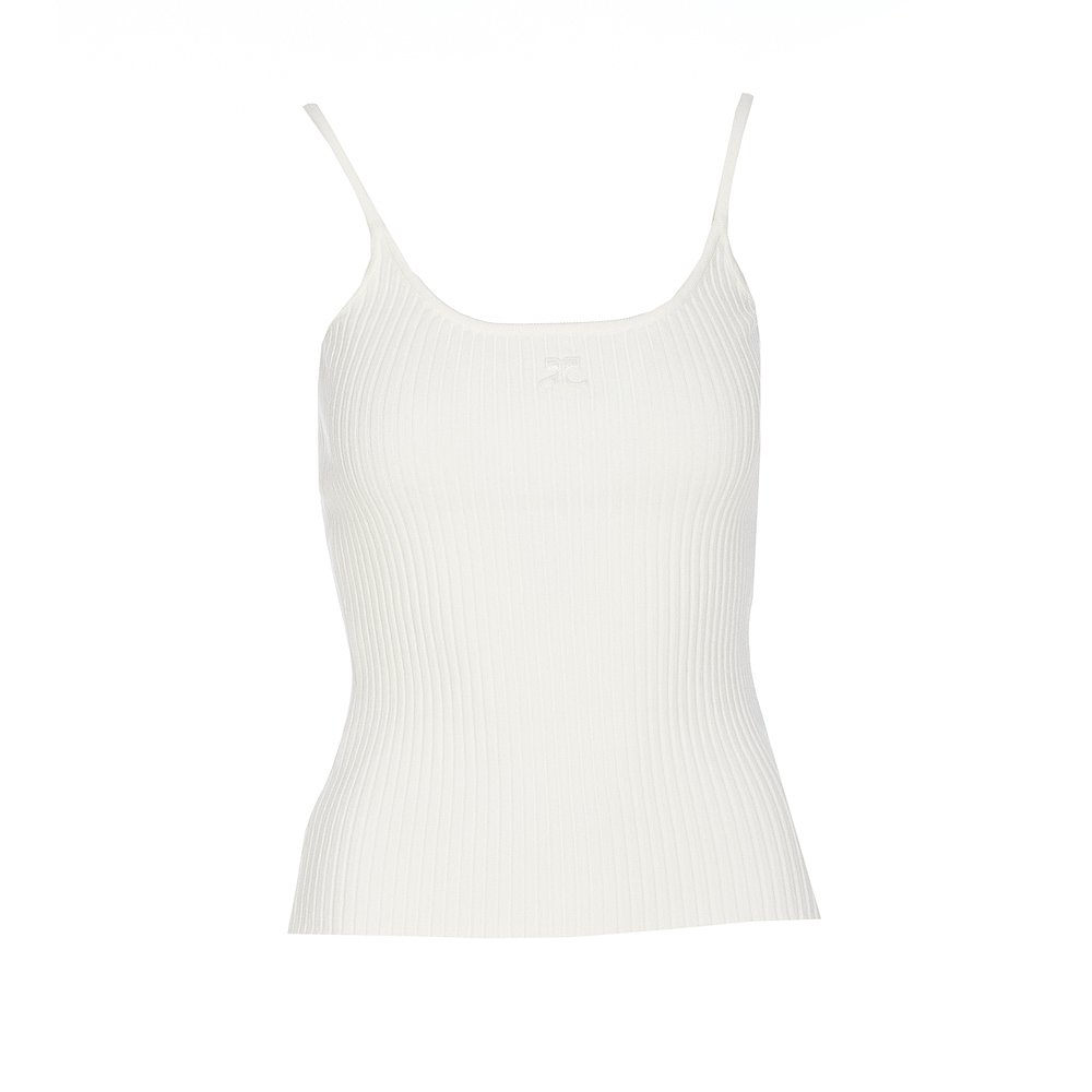 COURREGES 女士背心吊带 PERMDE012FI00010001 CO 白色