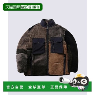 拼接仿羊羔绒夹克 wander 1h可退 日本直邮and