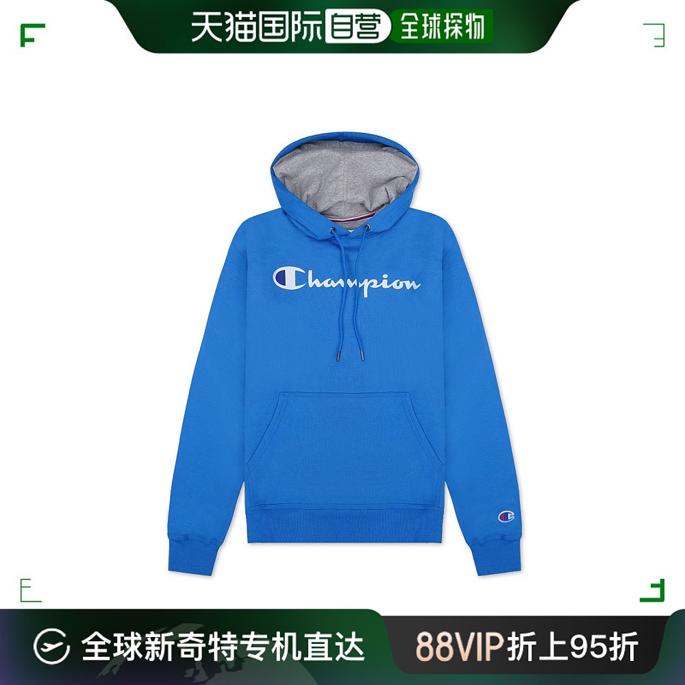 香港直邮Champion 草写logo纯色加绒连帽卫衣 athletics线 GF89H-