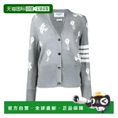 香港直邮Thom Browne 4条纹图案嵌花针织外套外套FKC423A_XYYY100