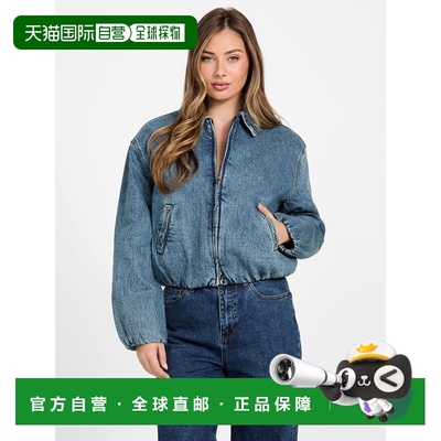自营guessMarissol Balloon Denim Jacket - medium wash 美国奥