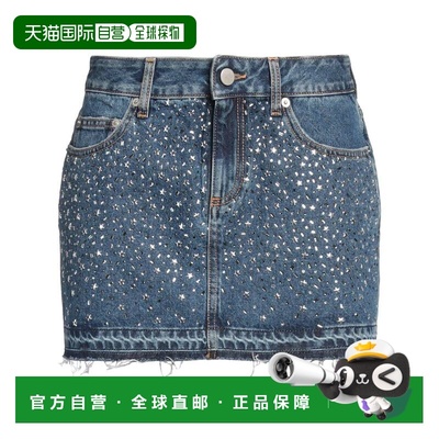 香港直邮ALESSANDRA RICH 亚历山德拉.瑞秋 女士 牛仔半身裙a字裙