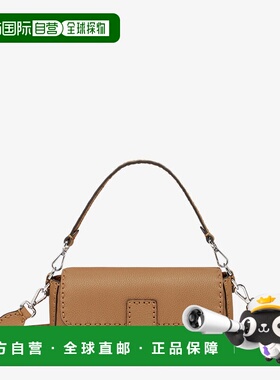 1h可退 欧洲直邮FENDI Baguette® Selleria 手袋，咖啡牛奶色，61