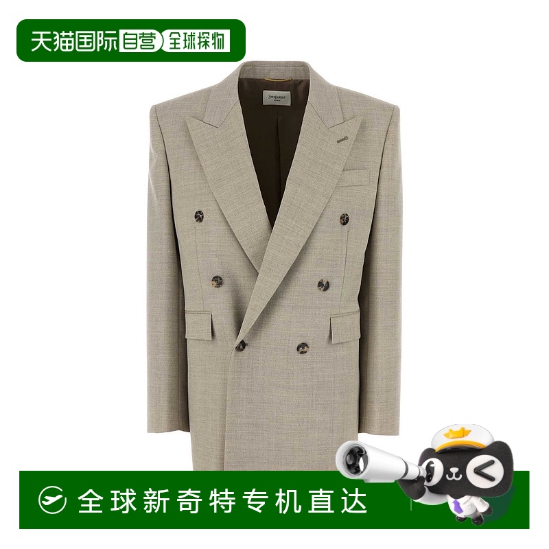 1h可退 香港直邮潮奢 Saint Laurent 圣罗兰 女士 双排扣西装外套