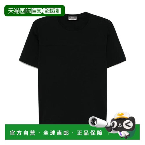 1h可退 香港直邮HERNO 男士T恤 JG000237U520039300 SS2025 黑色