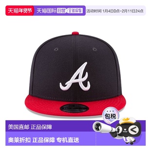 自营New Era 9Fifty Atlanta Braves Snapback Cap - Navy/Red -