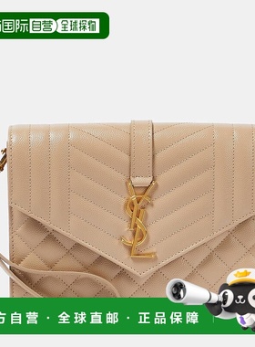 香港直邮Saint Laurent 圣罗兰 女士 信封麦特拉斯凸纹皮革手包