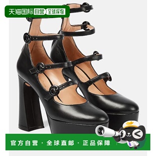 香港直邮Gianvito Rossi 吉安维托 罗西 女士 玛丽珍皮质防水台浅