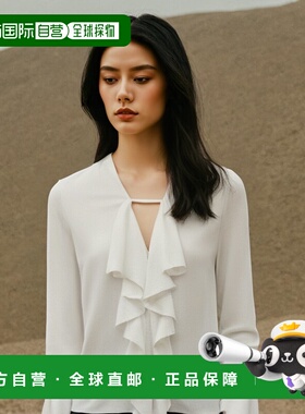 香港直邮GIVENCHY 女士衬衫  BW617J14W0100 SS2024白色女装