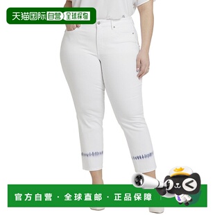 多色 自营 Marilyn波浪领带染料脚踝裁剪牛仔裤 Plus 美国奥 NYDJ