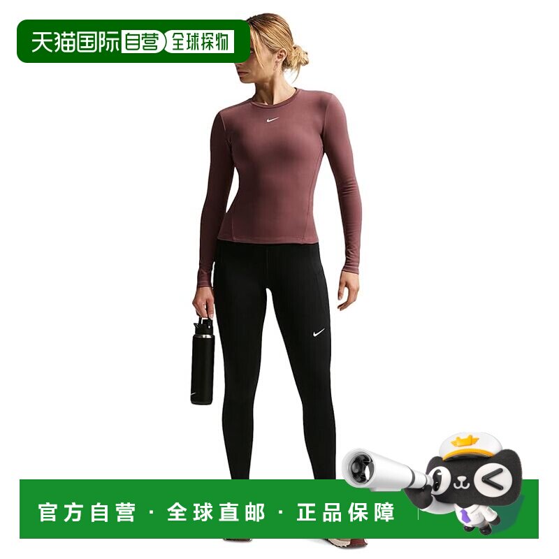 美国直邮Nike 耐克 女士 One 7/8 高腰带口袋打底裤