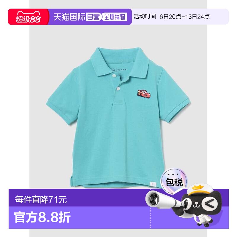 日本直邮babyGap × 迪士尼 珠地棉polo衫短袖上衣图片