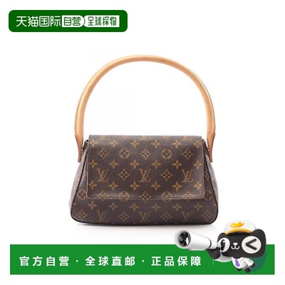 日本直邮中古LV路易威登女包A级95新handbag手提包涂层/防水帆布