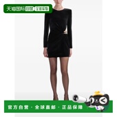 香港直邮Self Portrait 女士 1h可退 天鹅绒精饰迷你连衣裙 AW251