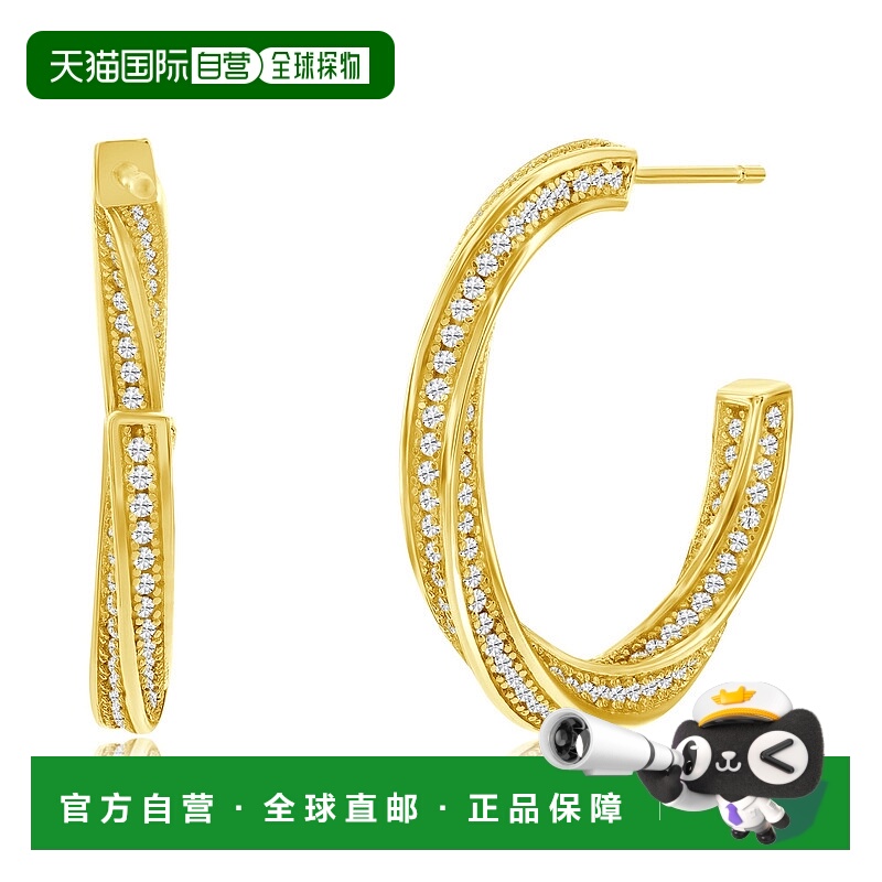 自营Suzy Levian Sterling Silver & White Cubic Zirconia Pave