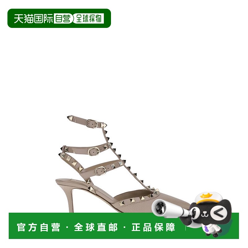自营Valentino Garavani Rockstud女式高跟鞋-灰色 美国奥莱直发