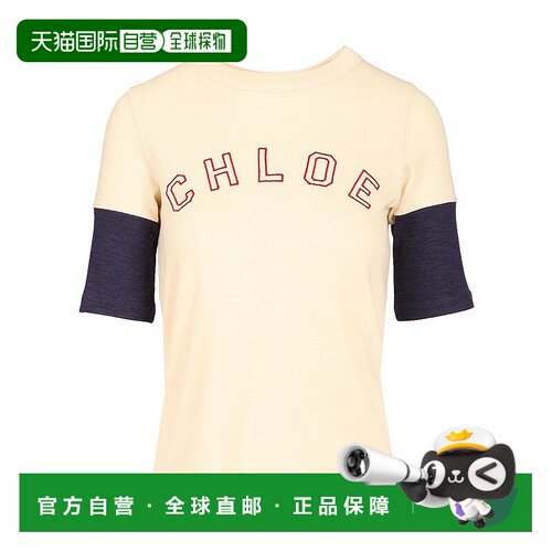 香港直邮CHLOÉ 女士T恤 CH25AJH01174107 AW2025 白色 TSHIRT LOG