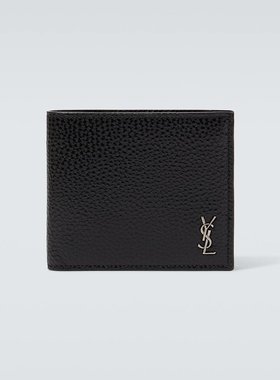 Saint Laurent 圣罗兰 男士 Cassandre 小巧横款皮革钱包 001124