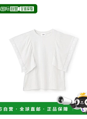 日本直邮日潮 petit main LIEN接触冷感/链接蕾丝T恤 3352233纯棉