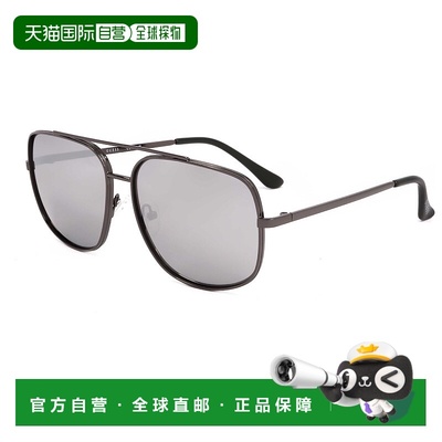 自营Guess Men's Factory 60mm Sunglasses - shiny gunmetal 美