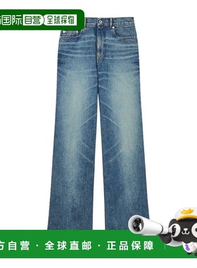 香港直邮KENZO 女士牛仔裤 FF52DP2176S7DS SS2025 蓝色 腰带环牛