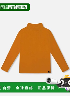 自营deux par deuxSuper Soft Ribbed Mock Neck Top Golden Yell