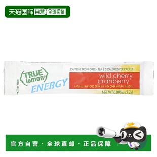 香港直邮True Citrus,True Lemon，能量，野生樱桃蔓越橘，6 包，
