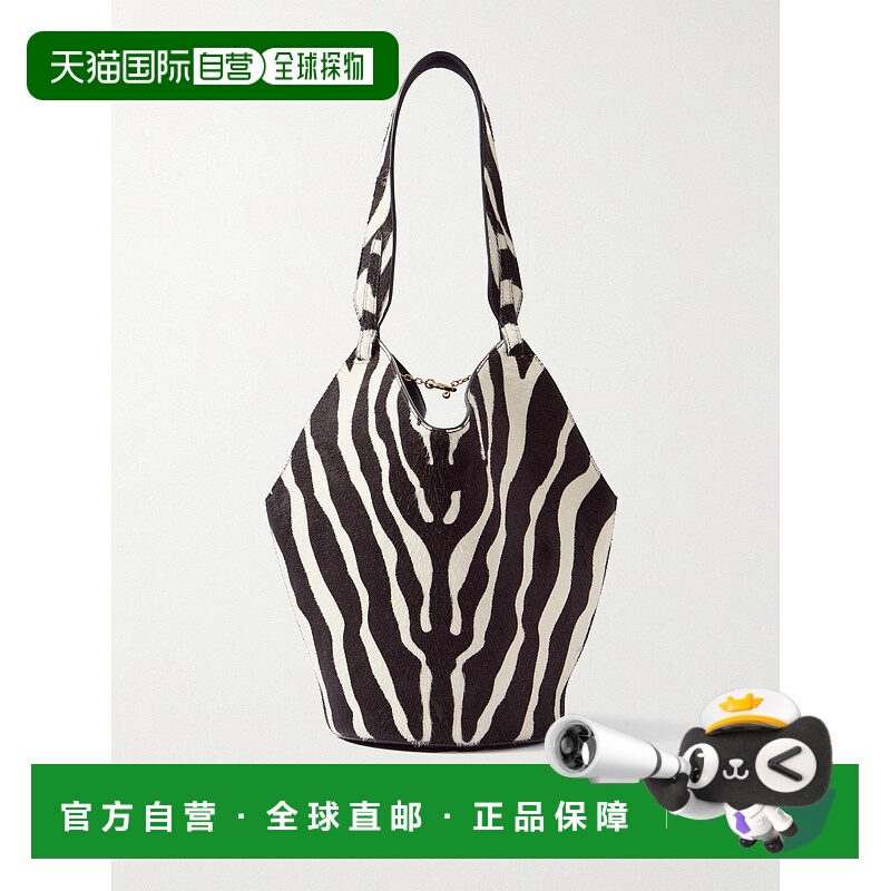 1h可退 香港直邮潮奢 KHAITE 女士 Lotus 迷你斑马纹小牛毛绒面革