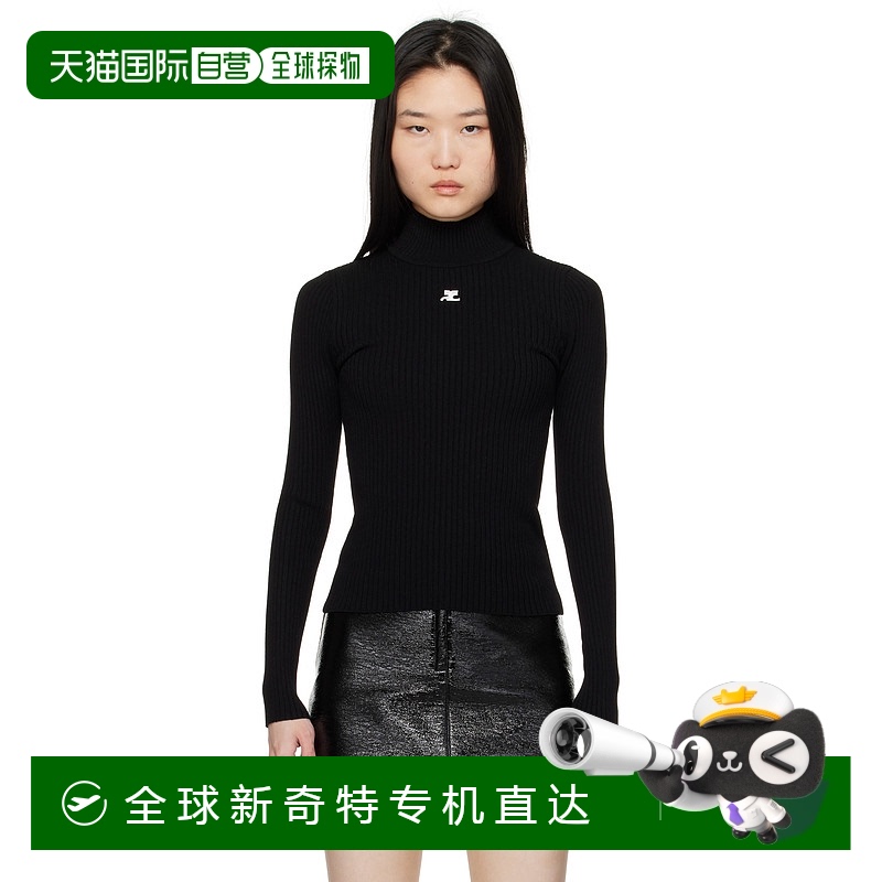 1小时内可退 香港直邮潮奢 Courreges 女士 黑色 Reedition 系列