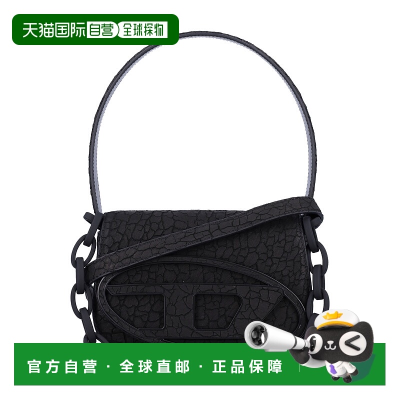 1h可退 香港直邮DIESEL 女士斜挎包 X08396PS919T8013 SS2025 黑