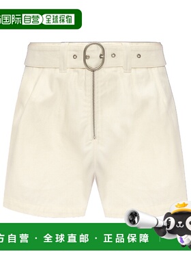 香港直邮Jil Sander 腰带环休闲裤短裤 J40KA0167J45136