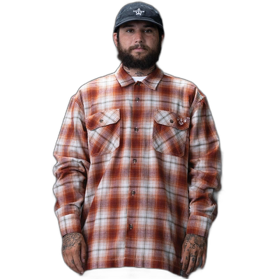 Dickies Ronnie Sandoval 拉绒法兰绒衬衫 - 焦渐变色格子 (ob2)