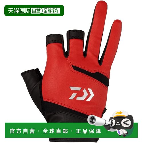 【日本直邮】达亿瓦皮革贴合手套 3 切型 DG-1424 红色 XL