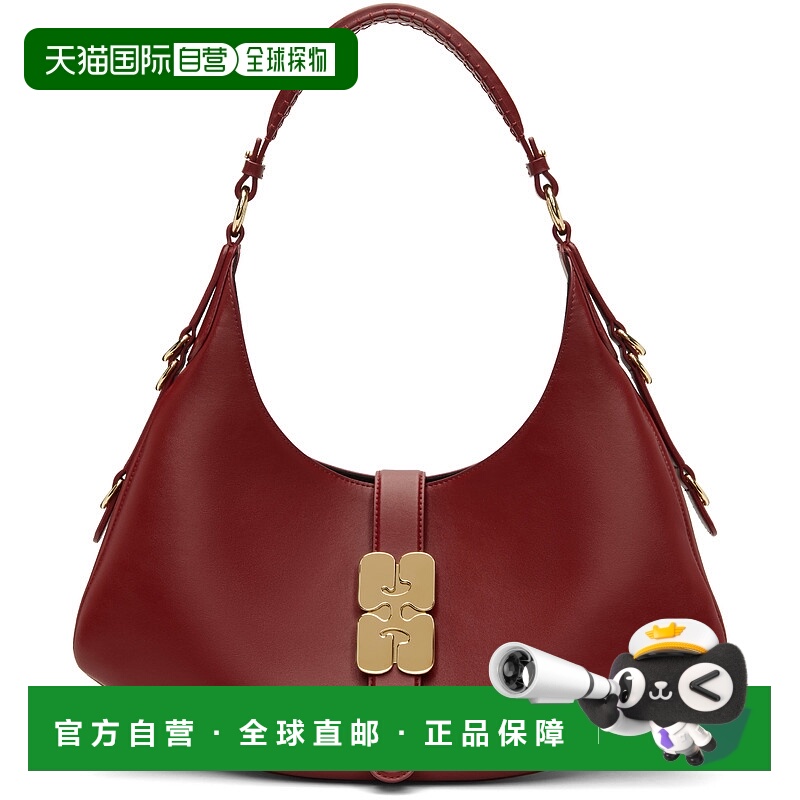 1h可退 香港直邮潮奢 GANNI 甘尼 女士 红色小号 Kat 单肩包 A707