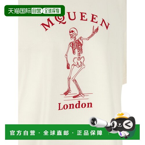 1h可退 香港直邮ALEXANDER MCQUEEN 男士T恤 857152QTAEI0908 SS2