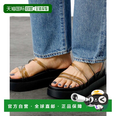 1h可退 日本直邮TEMPERATE 女士 透明带厚底凉鞋  04500162021