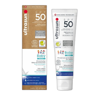 欧洲直邮德国Ultrasun优佳婴儿防晒霜SPF50温和保护呵护皮肤100ml