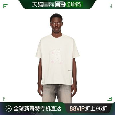 香港直邮潮奢 We11Done 男士 灰白色印花 T 恤 WDTT124765U