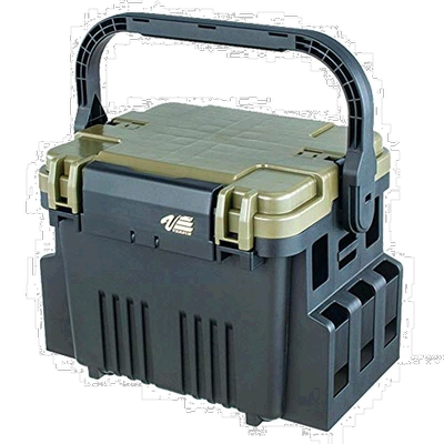 Meiho工具箱假饵盒多功能钓鱼军绿色收纳箱便于携带路亚箱鱼箱