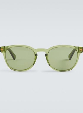 潮奢 Bottega Veneta 葆蝶家 男士 Panthos 圆形太阳眼镜 000973