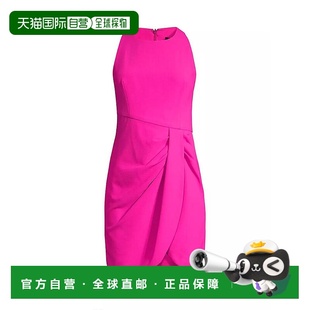 Brett 1h可退 Halo Black 褶饰直筒连衣裙包臀裙 美国直邮